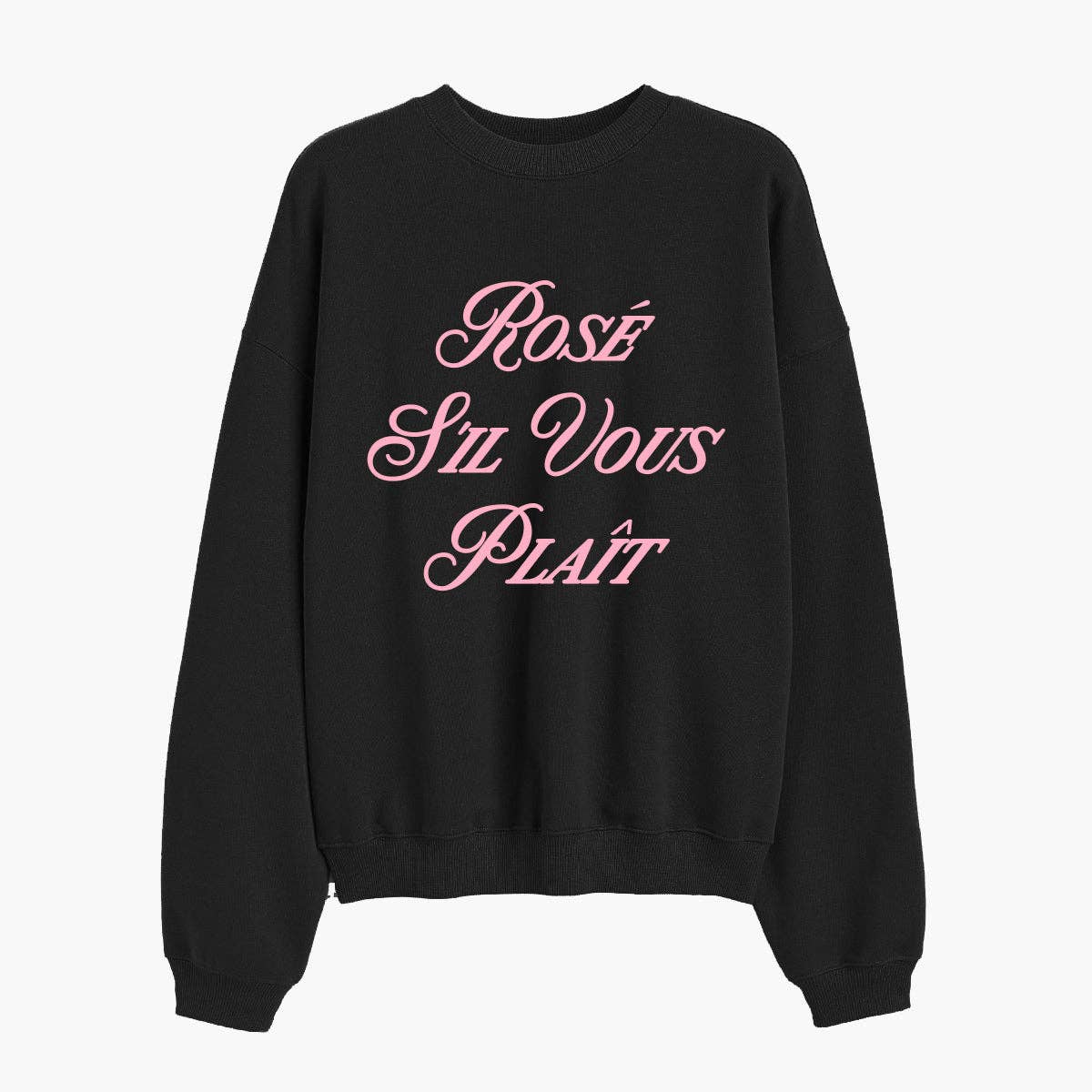 House of Lulu – wholesale Sweatshirt med tryck - Dam – Rosé S'il Vous Plaît Tröja1