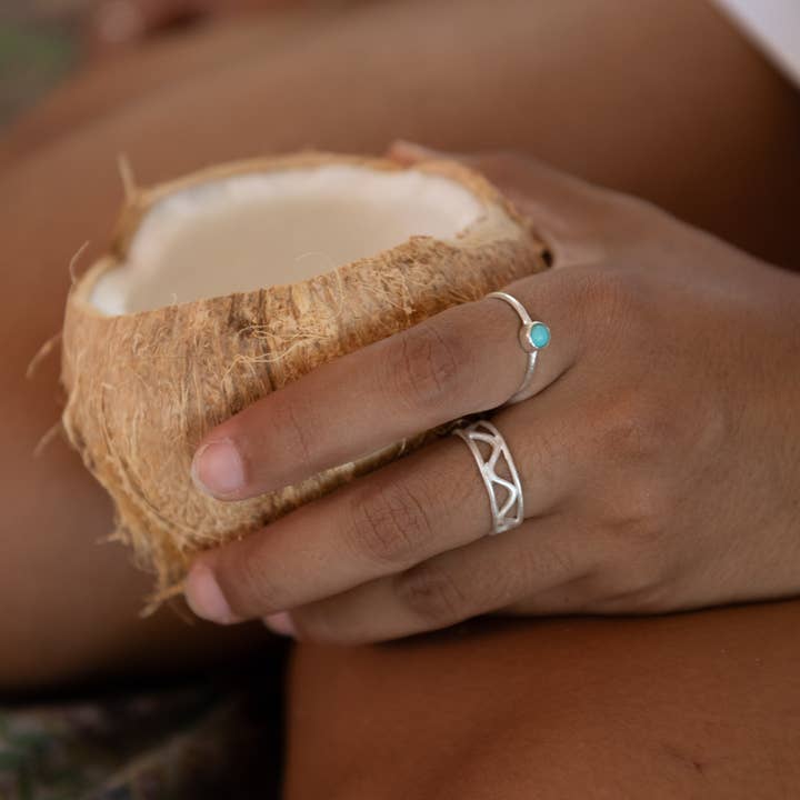 Pineapple Island - Wholesale Band/Stacked Ring - Buyan Wave Adjustable Ring2