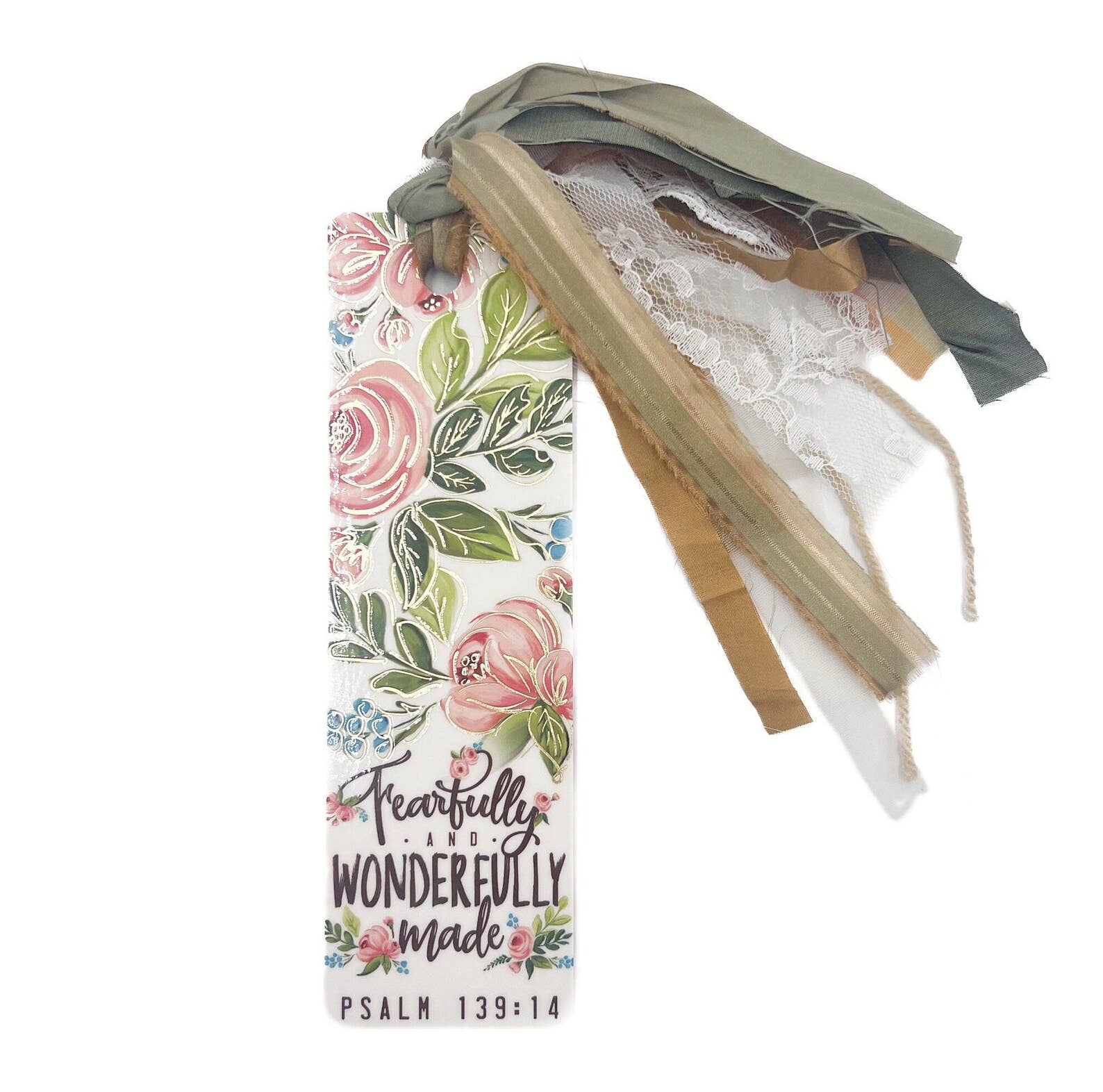 Rachel Brooks Design, LLC - Wholesale Bookmark - Wonderfully Made Tassel Bible Bookmark0