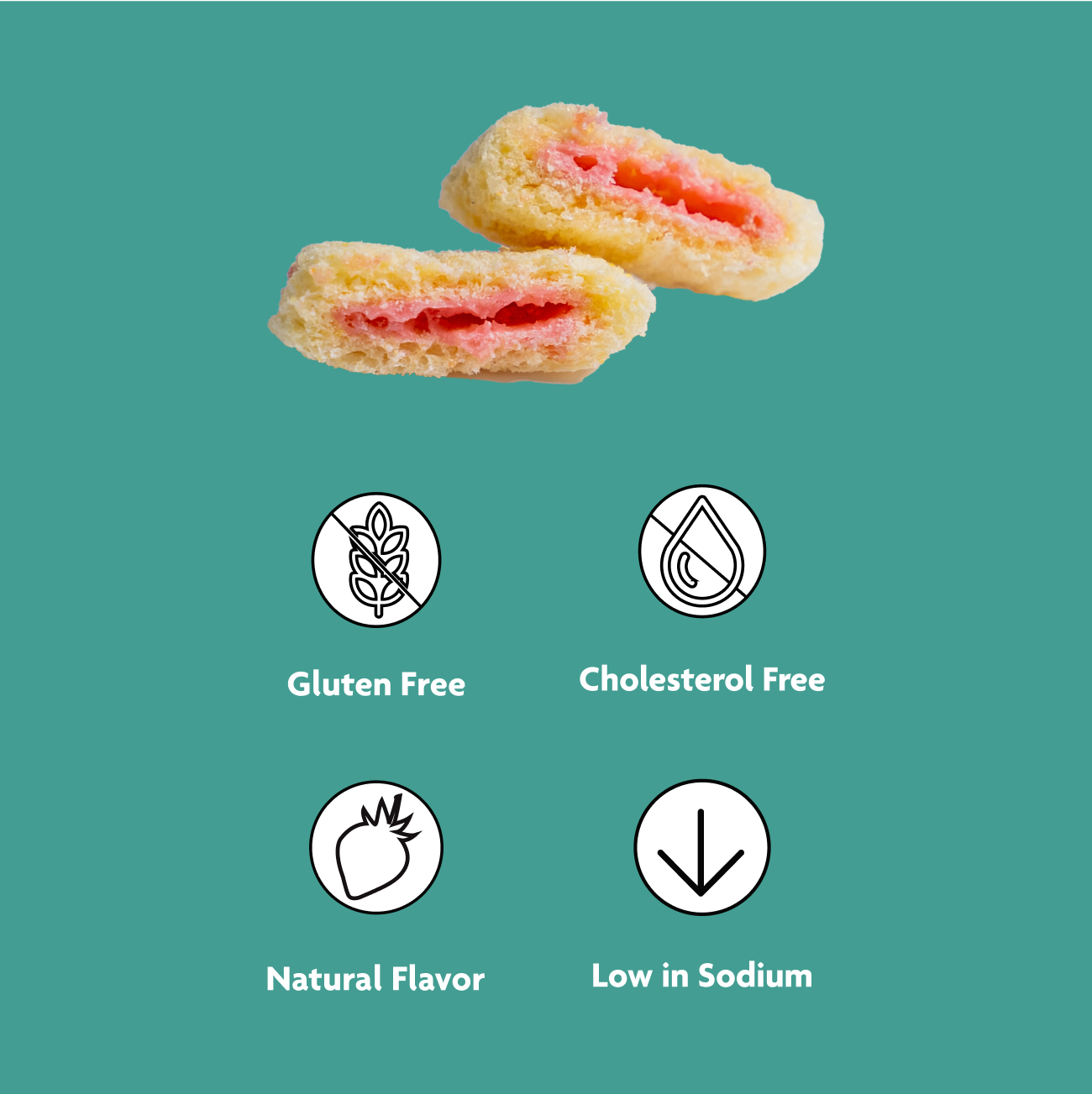 Chefona Foods – Engroshandel Snackbars – Glutenfri pillow-cereal snacks - jordbær3