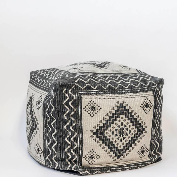18" x 18" x 15" Cotton Pouf for wholesale by Forpost Trade Inc
