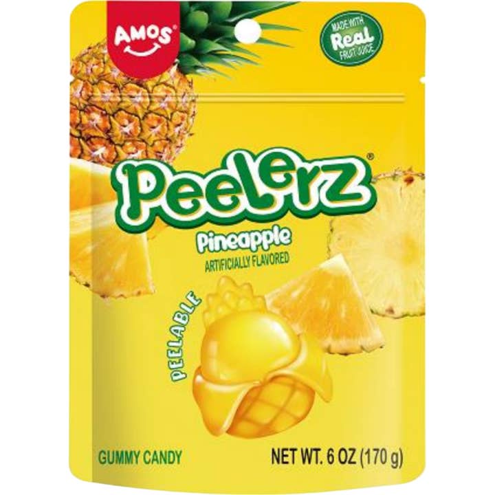 Cow Crack Wholesale - Wholesale Gummy - Amos Peelerz Pineapple 6 oz