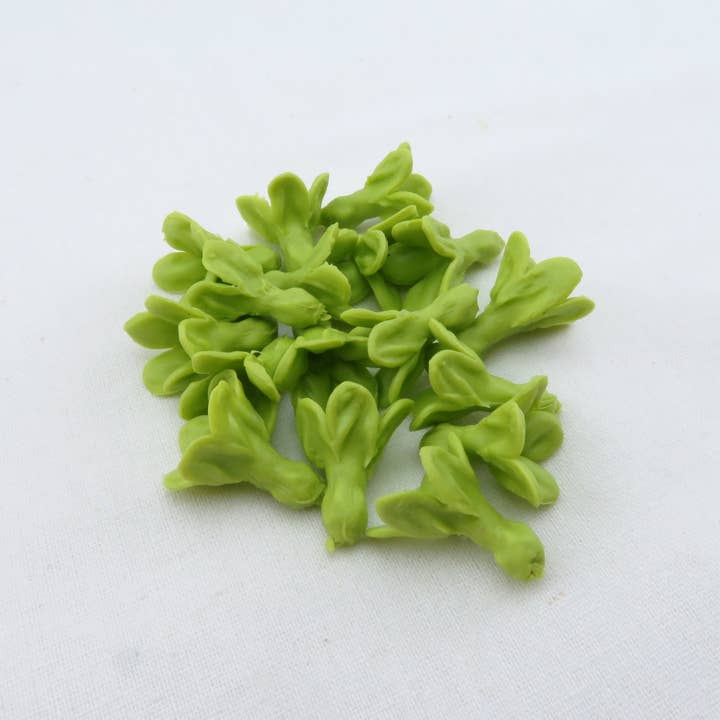 OpalHaus - Wholesale Craft Supplies - Pakalana Clay Flowers, Light Green, Handmade Beads3