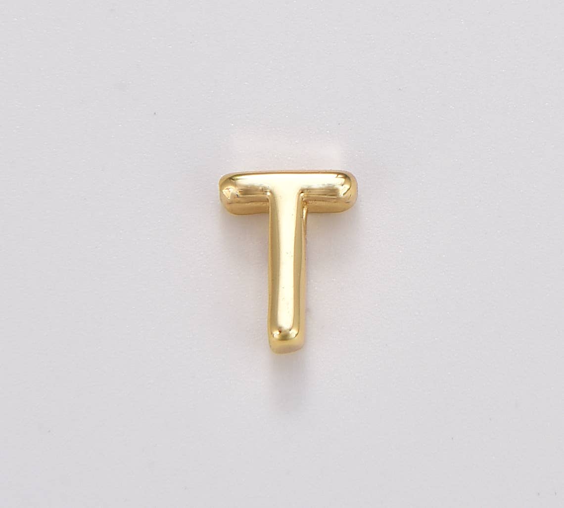 Beads Creation - Wholesale Individuele bedel/hanger - 18K verguld alfabet letter initiale monogram hanger20