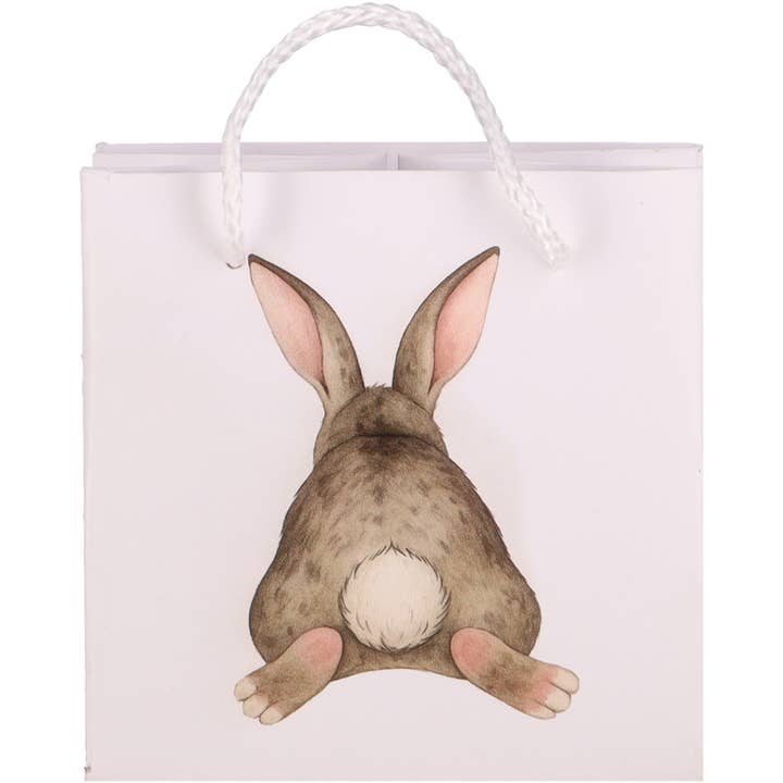 Saco de papel coelhinho, C10cm, L10cm, A10cm, Branco por atacado de Vosteen