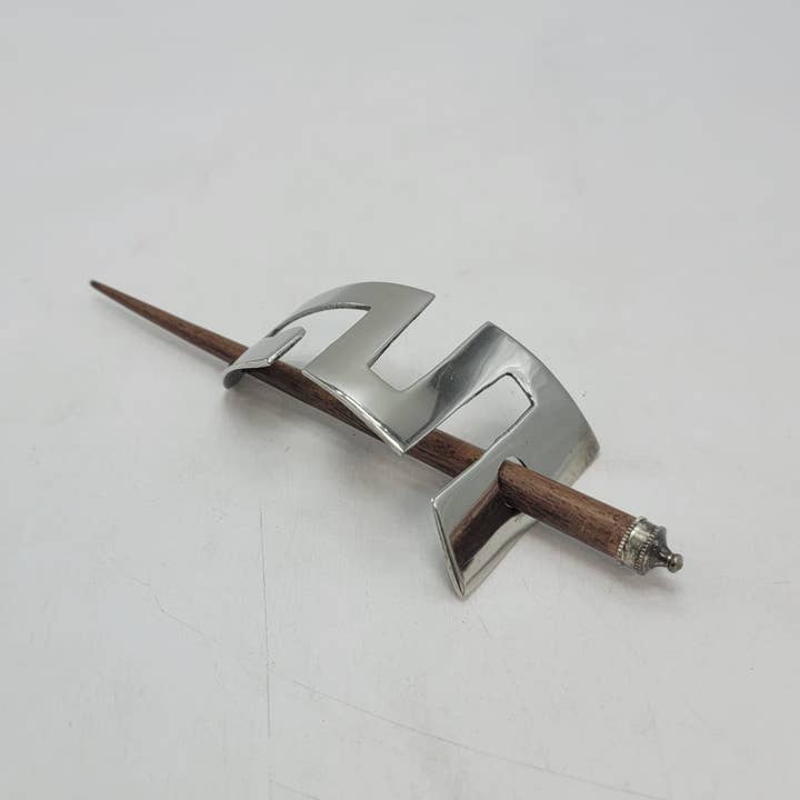 Barrette à cheveux style vintage / Pince à cheveux avec bâton en bois pour la vente par Treasure Jewelry