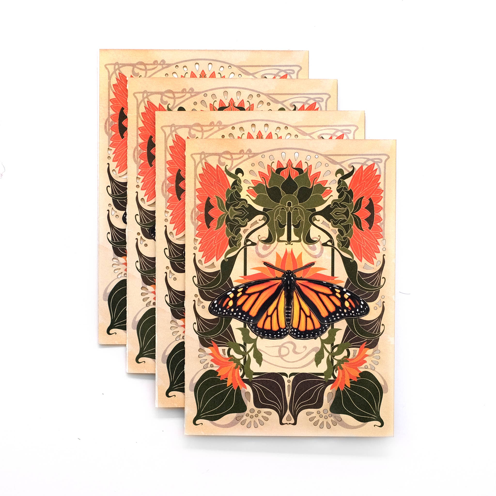 Moth and Myth – wholesale Everyday greeting card – Monarch Butterfly Greeting Card with Removable Butterfly1