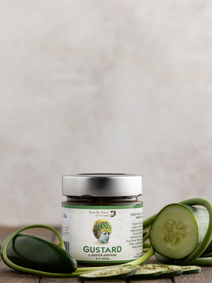 Gustard - A Guster Mustard 8oz for wholesale by Butterfly Bakery of Vermont