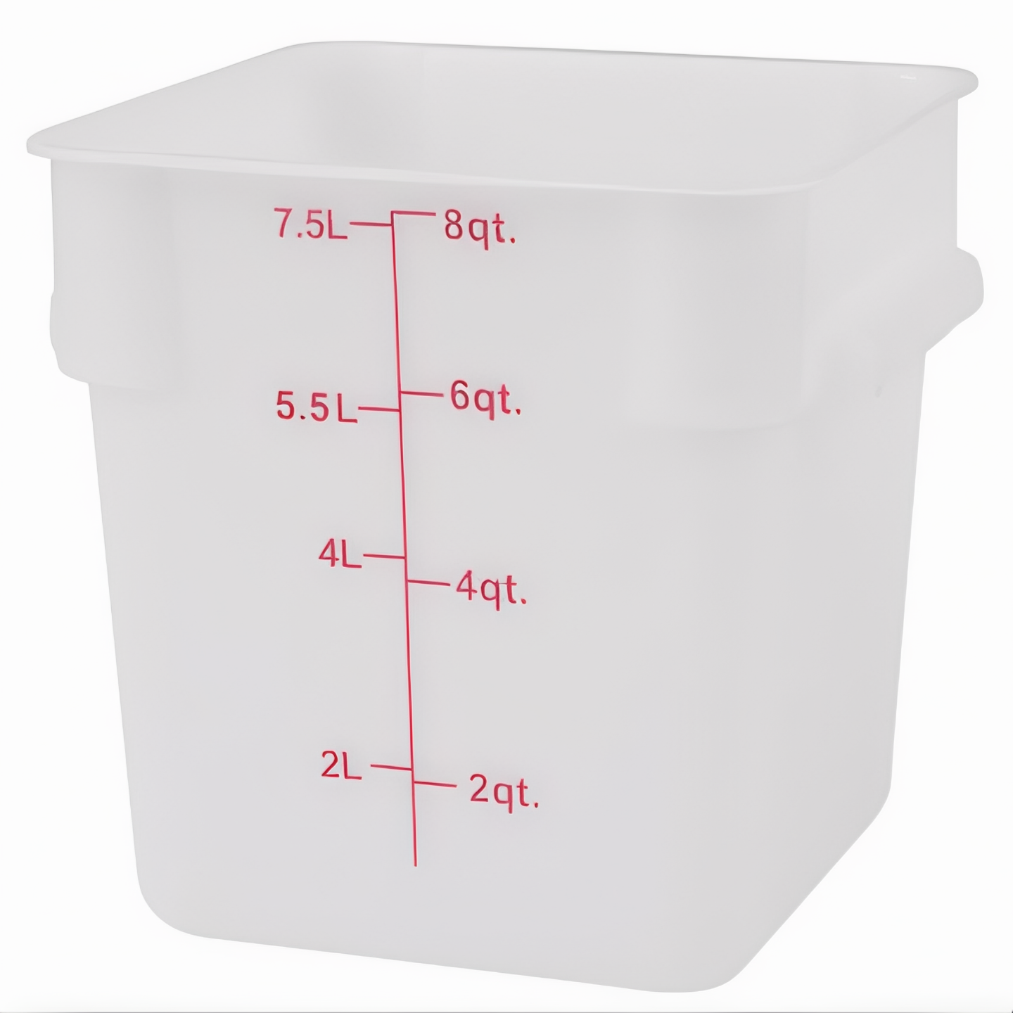 EcoQuality - Vente Boîtes de conservation - Récipient de stockage alimentaire, carré, polycarbonate blanc3