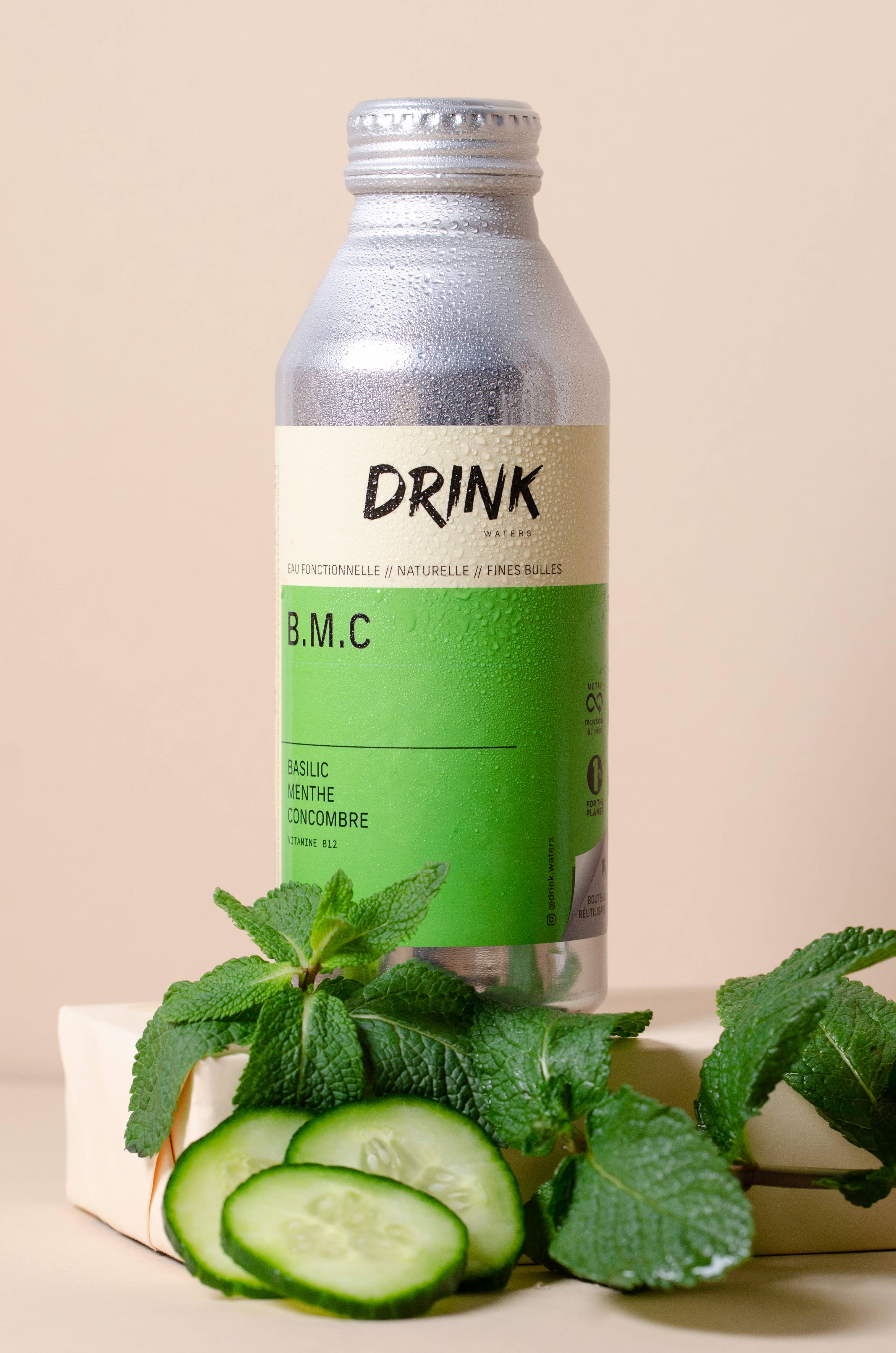 Drink Waters – wholesale Kolsyrat vatten – B.M.C funktionellt kolsyrat vatten från Alperna i aluminiumflaska2