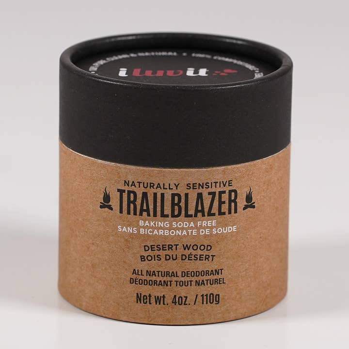 Natural Trailblazer * NEW PAPER PACKAGING * for wholesale by I luv It Natural Deodorant