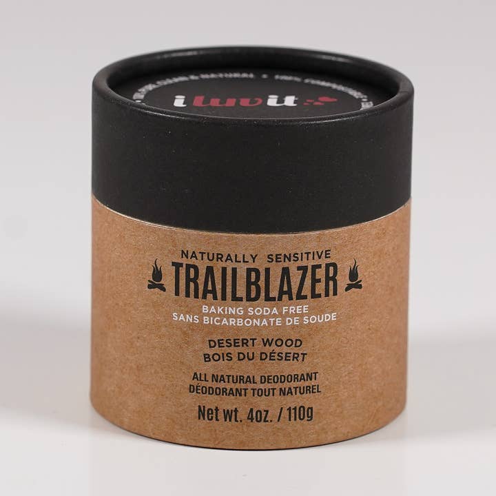 Natural Trailblazer * NEW PAPER PACKAGING * for wholesale by I luv It Natural Deodorant