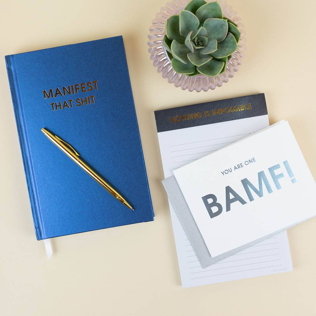 Chez Gagné - Wholesale Journal/Diary - Manifest That Shit - Hardcover Daily Journal - Hystar Navy2