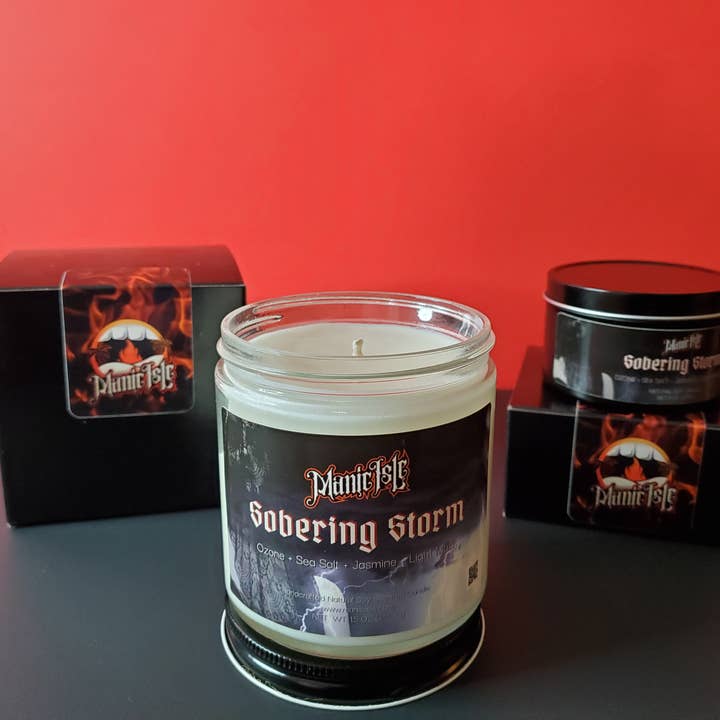 Sobering Storm | High Tide Scented Soy Candle for wholesale by Manic Isle