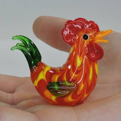 Handmade Glass Chicken Little for wholesale by Gift Gallery Glass