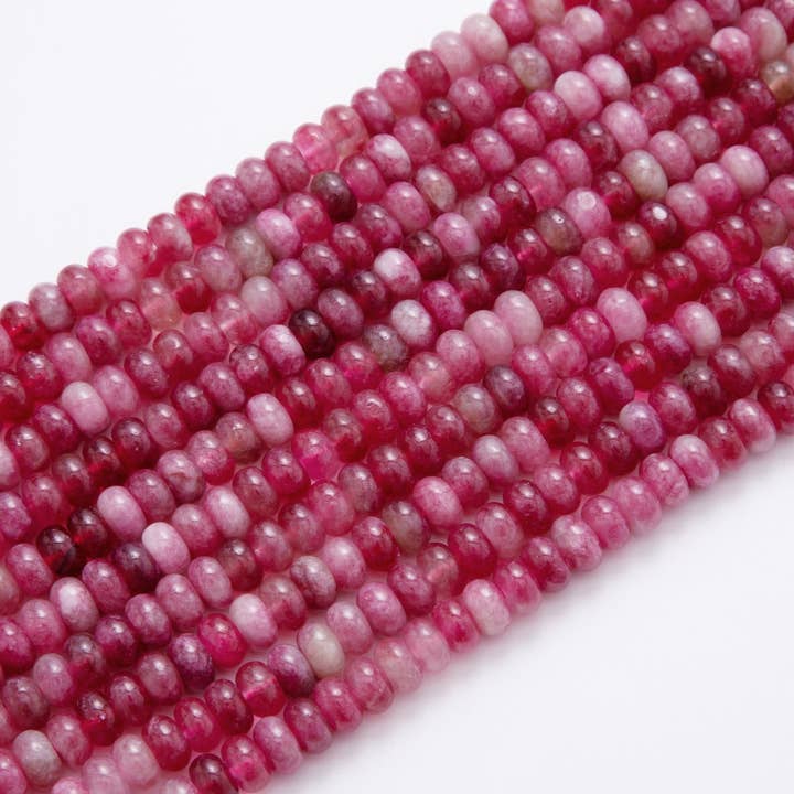 8mm Red Garnet Rondelle Natural Gemstone Bead Strand Finding | WA-726 for wholesale by Aim Eternal