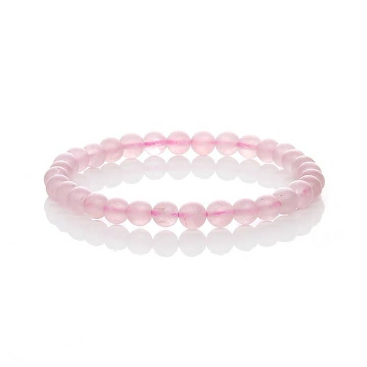 Ethike.eu - Venta al por mayor Pulsera de cuentas - Natural Rose Quartz - Premium 6mm Stone Bracelet2