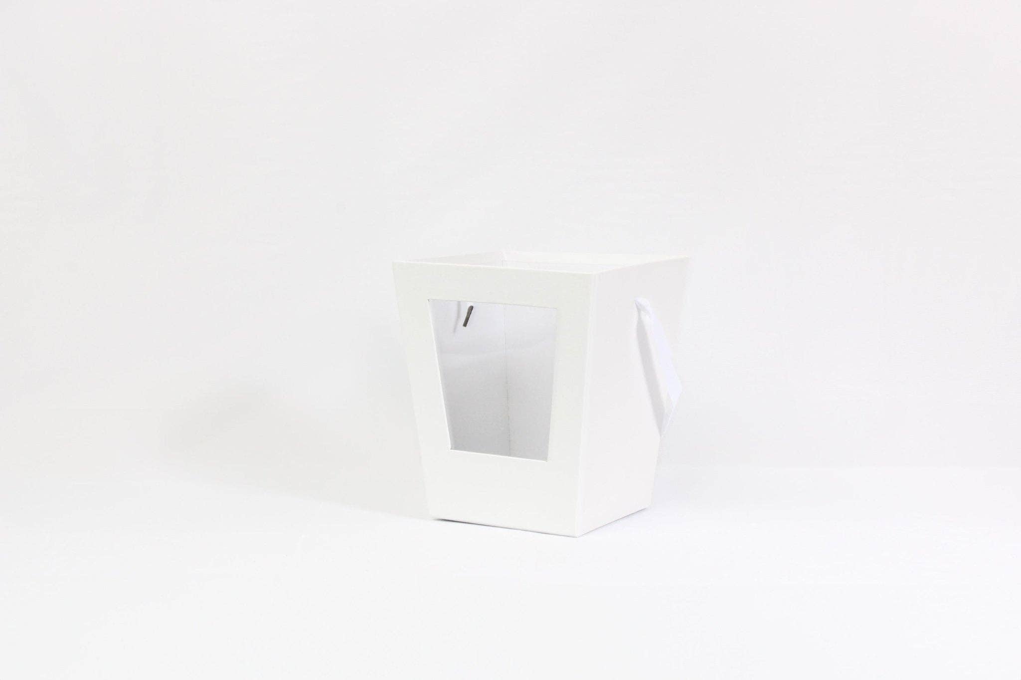 Elegant Design Supply - Wholesale Geschenkdoosje - Stijve draagtas met trapeziumvormig raam en bloemen9