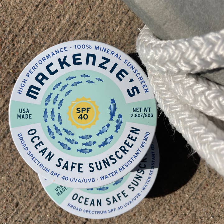 MacKenzie's Fisherman - Wholesale Sunscreen - SPF 40 Ocean Safe Sunscreen Tin (12 qty)
