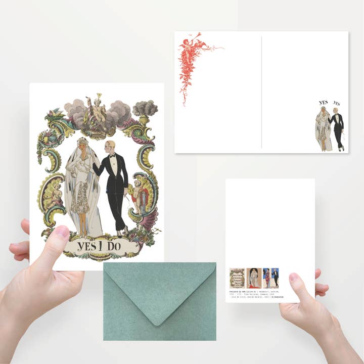 Lylies - Wholesale Wedding Card - Wedding Greeting Card - Double Folded Envelope - Museum Collection