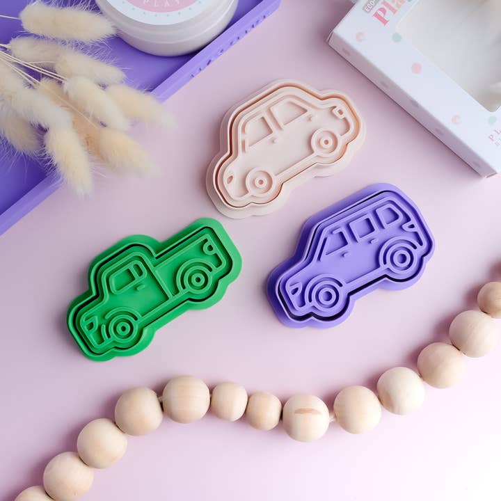 Play Sense - Wholesale Putty/Slime - Kids - Eco Playdough Stamp | Vehicles | Ute3