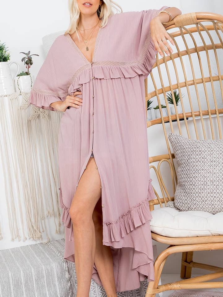 Sweet Lovely by Jen - Vente Cache-maillot – femme - ROBE CACHE-CŒUR MAXI0