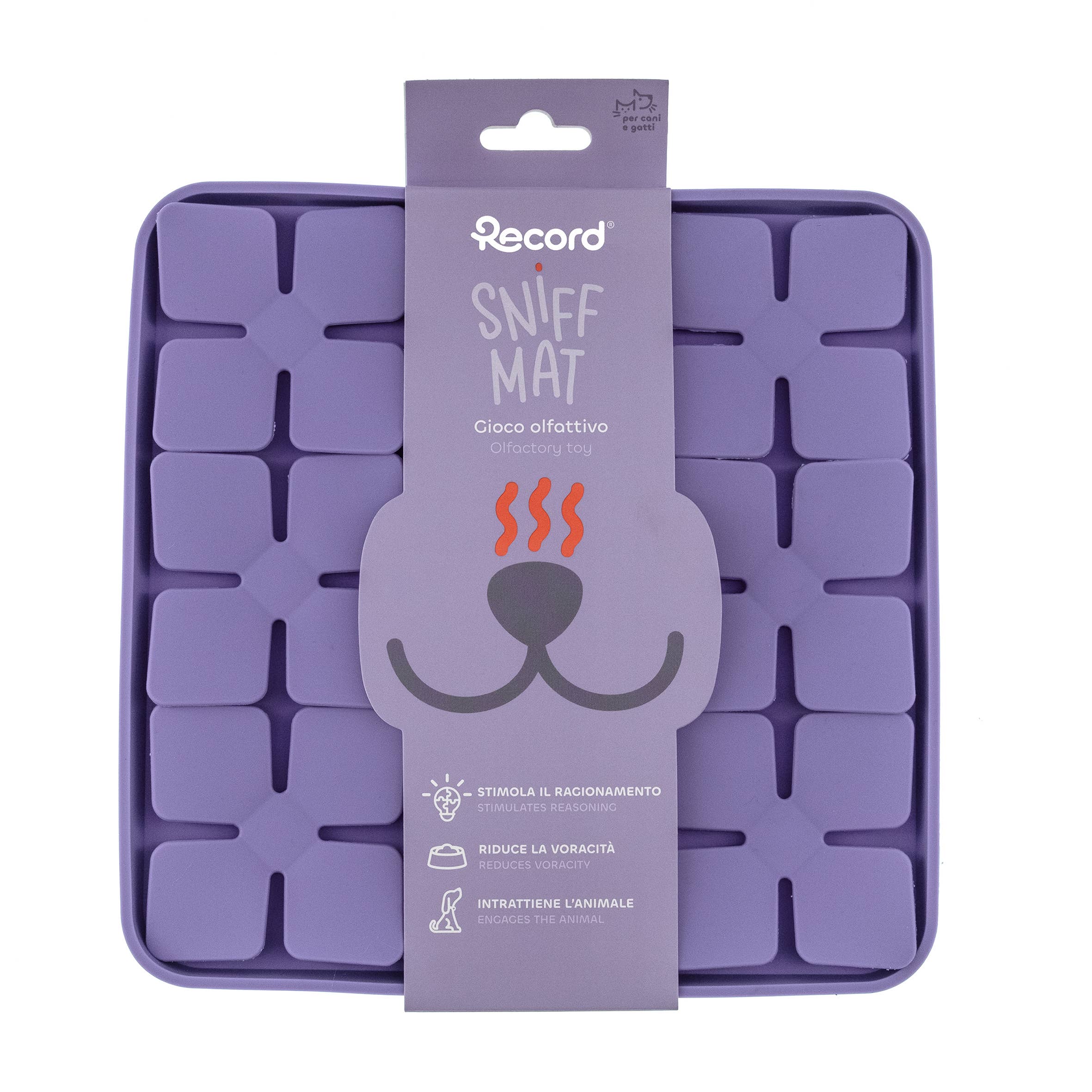 Record - Wholesale Pet Food Mat - Dog - Sniff Mat, Dogs and Cats, Square, Lilac - Record1