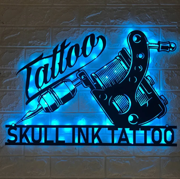 Glow Neon – wholesale Neon sign – Custom Tattoo Artist Metal Wall LED Light, Ink Studio Decor2