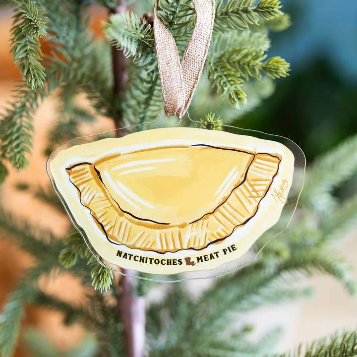 Acrylic Meat Pie Christmas Ornament for wholesale by Songbird Grove Collection