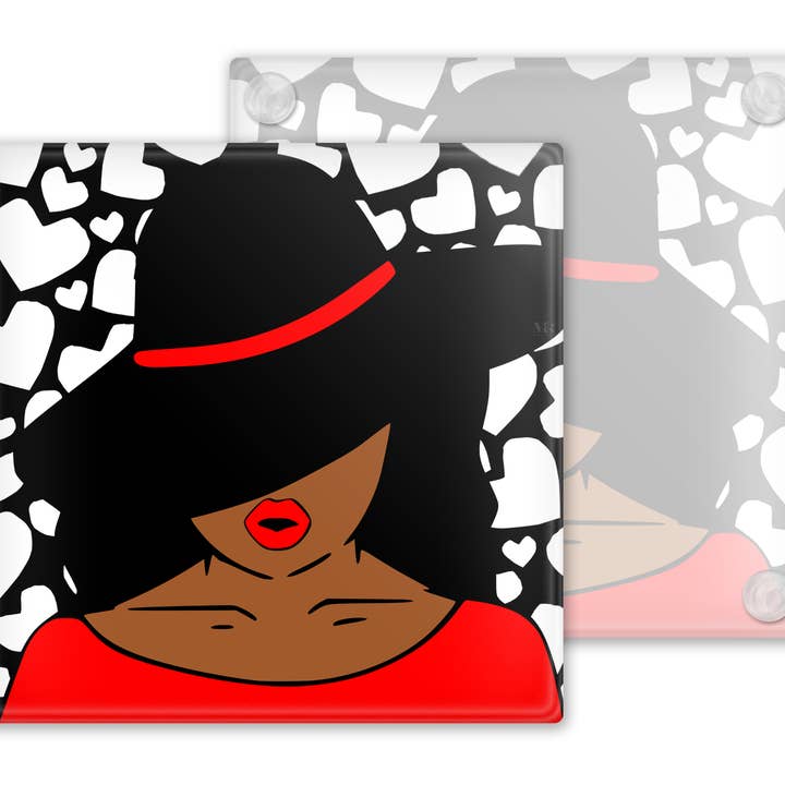 Afrocentric Woman Coasters, Set of 4 for wholesale by M&K Creative Designs