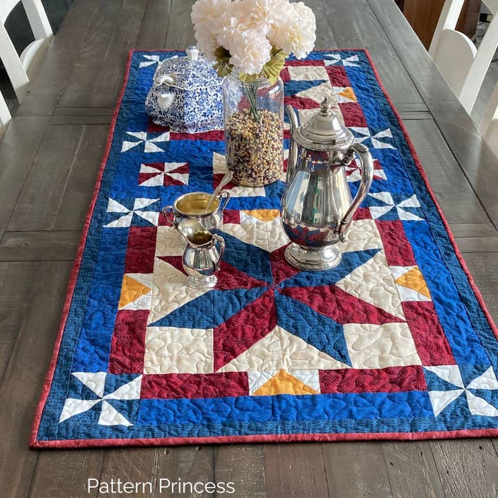 Pattern Princess - Wholesale Table Runner - Americana Star Table Runner Quilt Pattern 4