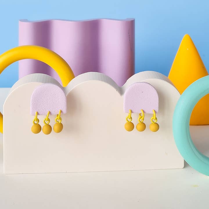 Mono - Wholesale Dangle Earrings - colorful patterned handmade clay earrings in 19 varieties3