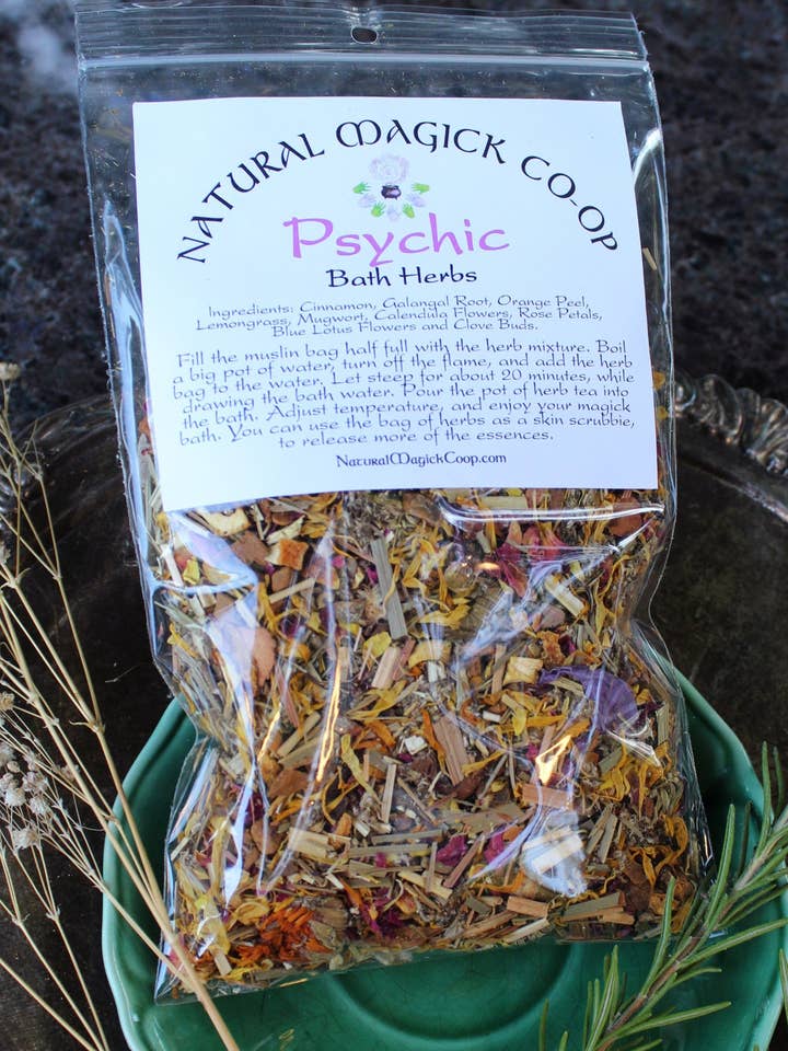 Psychic Bath Herbs for wholesale by Natural Magick Co-op