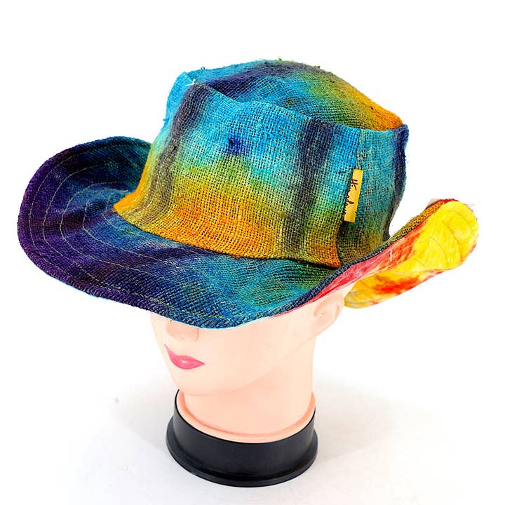 Himalaya Handmade - Wholesale Bucket Hat - Women's - 100% Hemp Handmade Hippie Tie Dye Bohemian Hat18