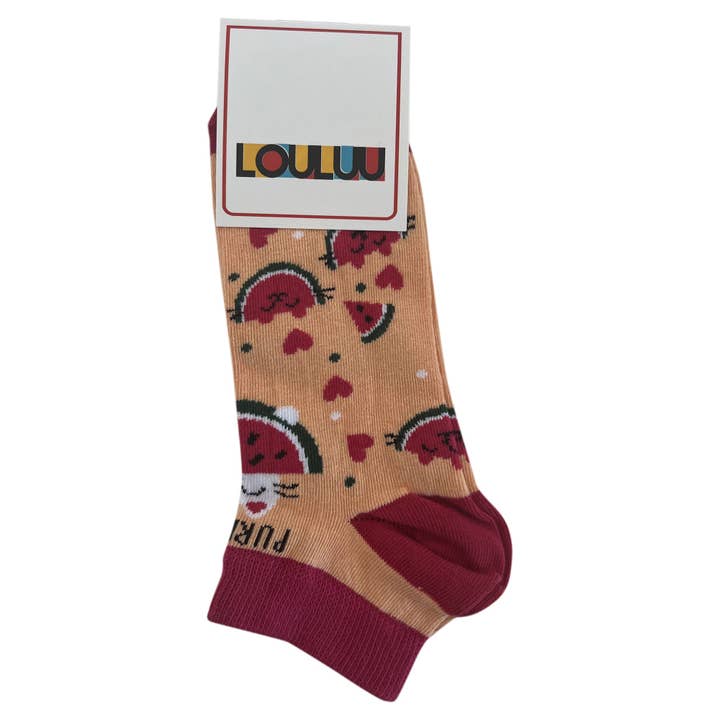 Louluu Watermelon Low Cut Socks for wholesale by Fashiontight