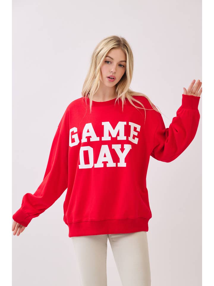 Sewn and Seen - Wholesale Graphic Sweatshirt - Women's - Bold Varsity Game Day Sweatshirt28