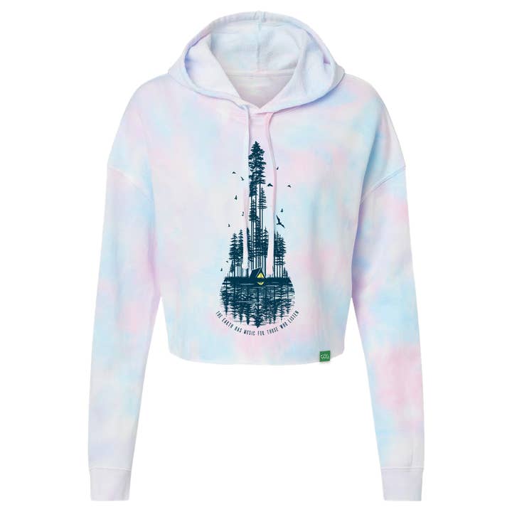 The Earth Has Music Women's Crop Hoodie for wholesale by Wild Tribute