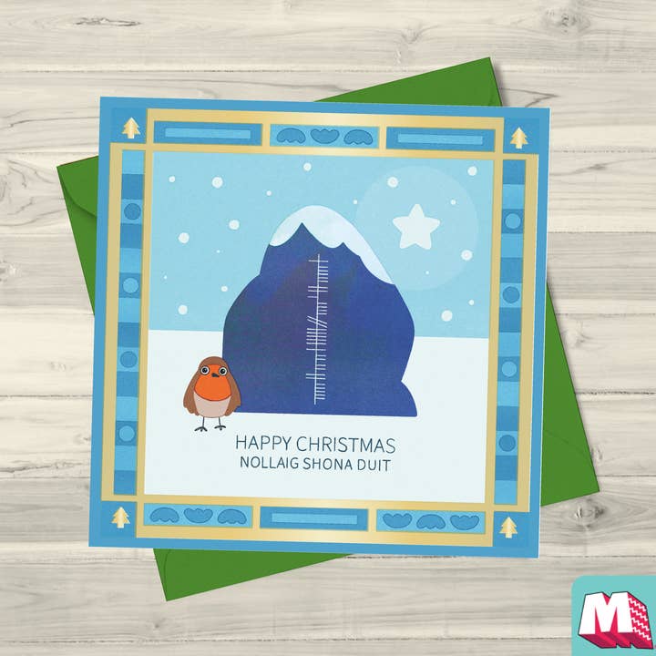 Happy Christmas Ogham Card for wholesale by Maktus