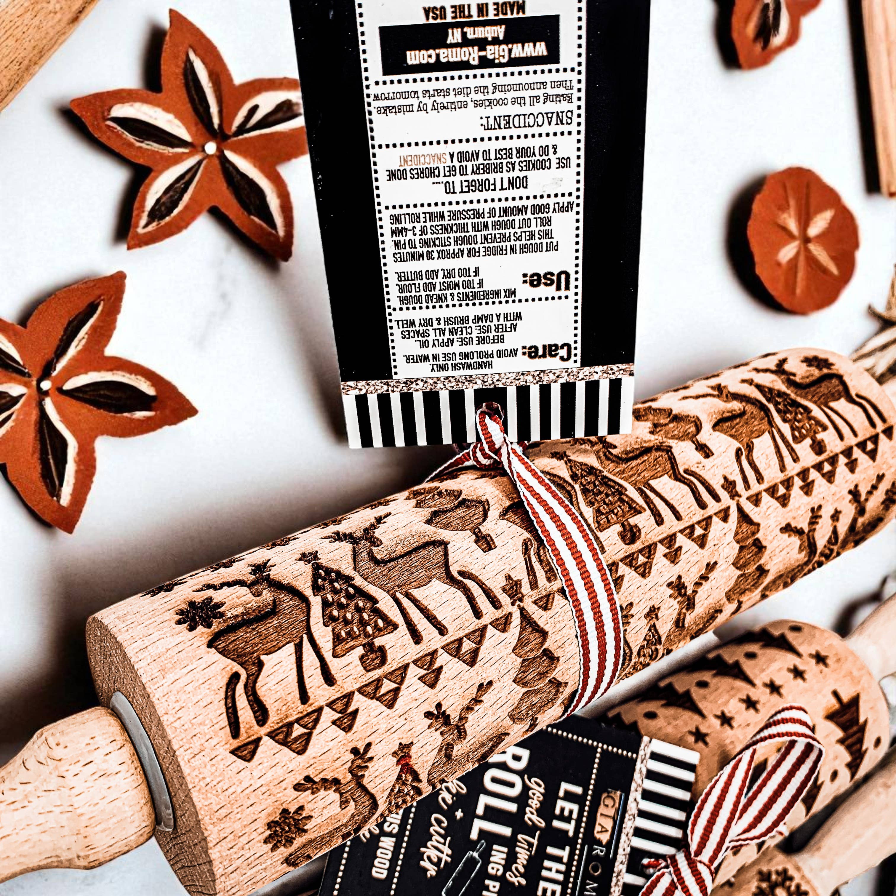 Gia Roma - Wholesale Rolling Pin - Christmas Cookie Cutter Baking Gift Set Wooden Rolling Pins 21