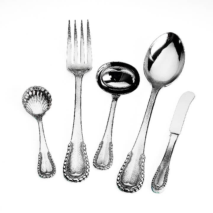 Ricci Argentieri - Wholesale Cutlery set - 18/10 Merletto 5pc. Hostess0