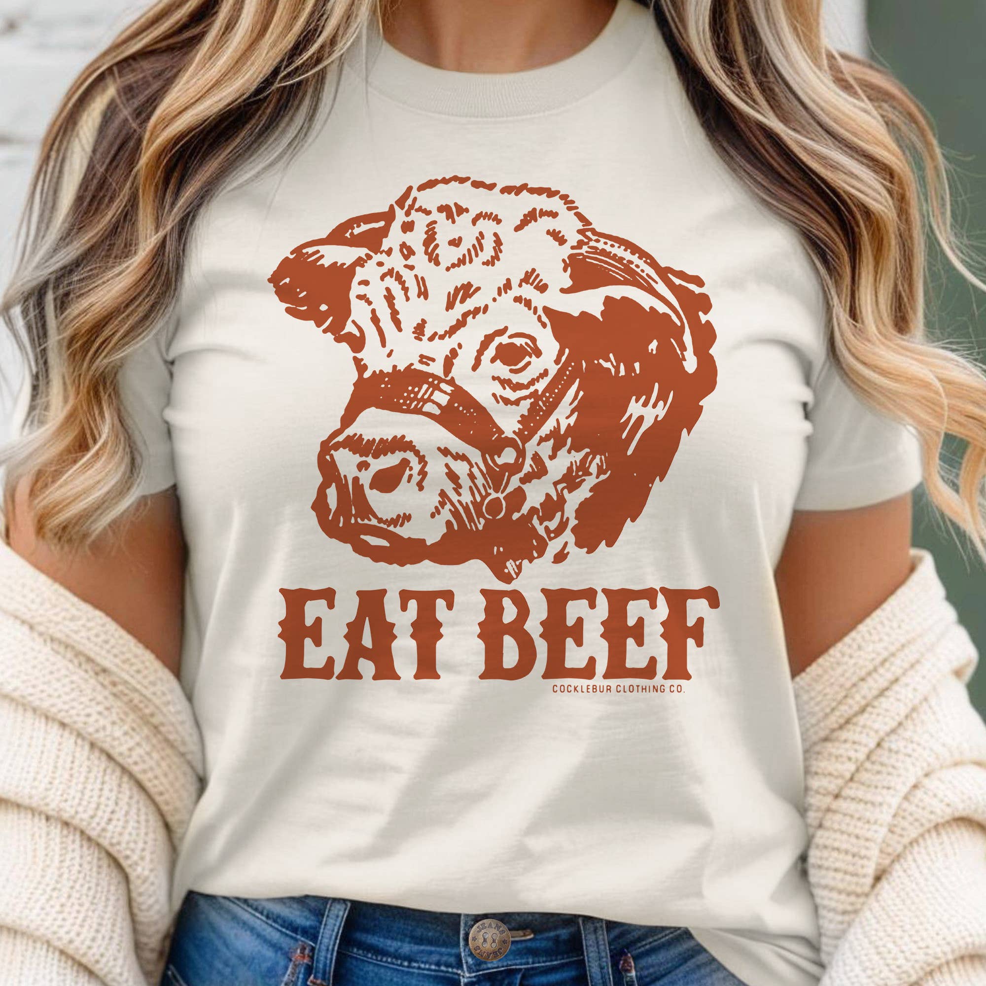 Cocklebur & Co. - Wholesale T-Shirt (Graphic) - Women's - Eat Beef Hereford - Graphic Tee1