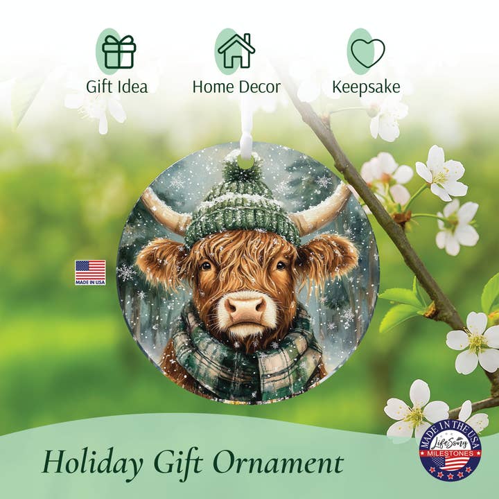 LifeSong Milestones - Wholesale Ornament - Highland Cow Christmas Gifts 2025 Tree Ornament Decor5