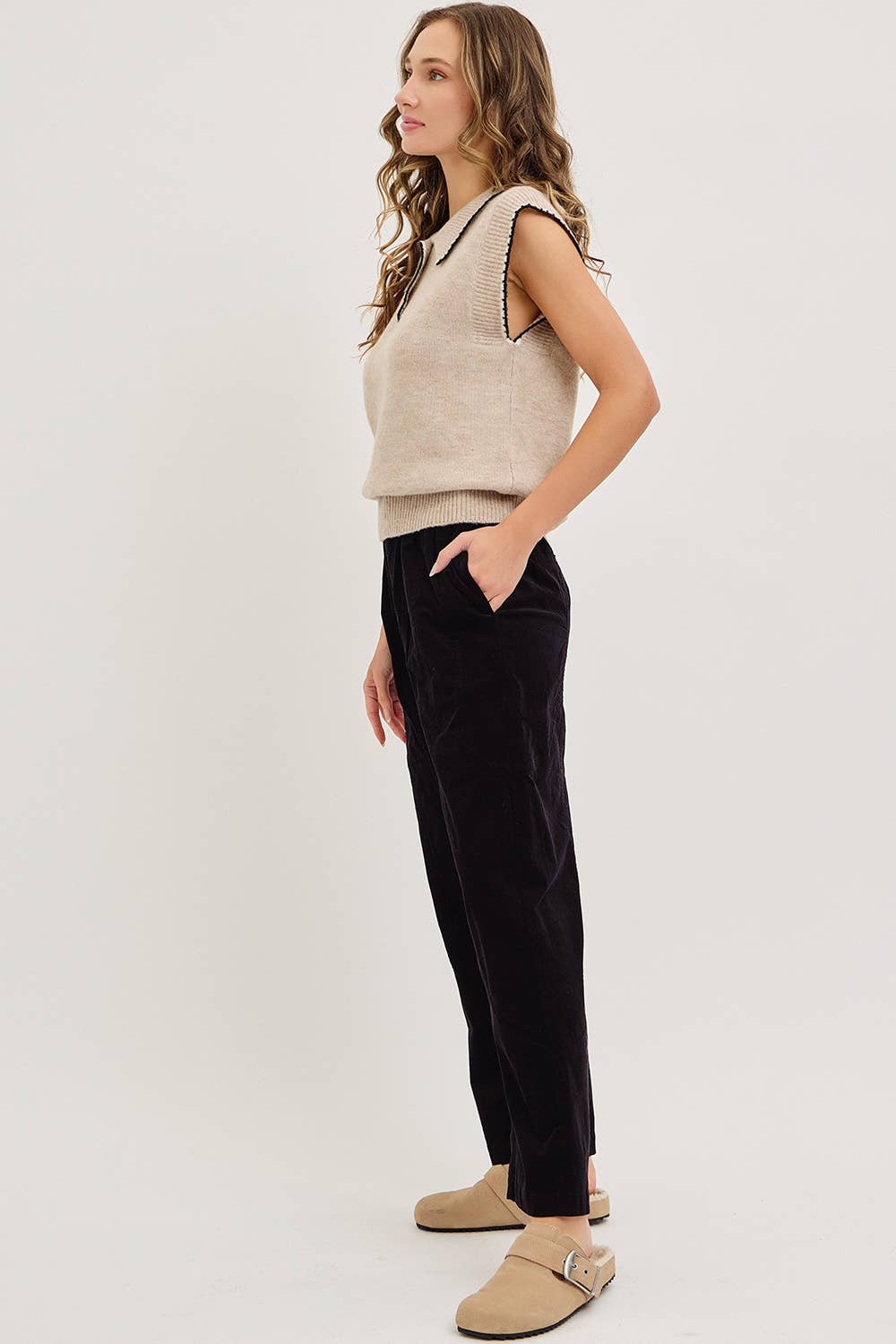 Sweet Lovely by Jen - Wholesale Pants - Women's - EASY CASUAL EVERYDAY PULL-ON RELAXED  CORDUROY PANTS 38