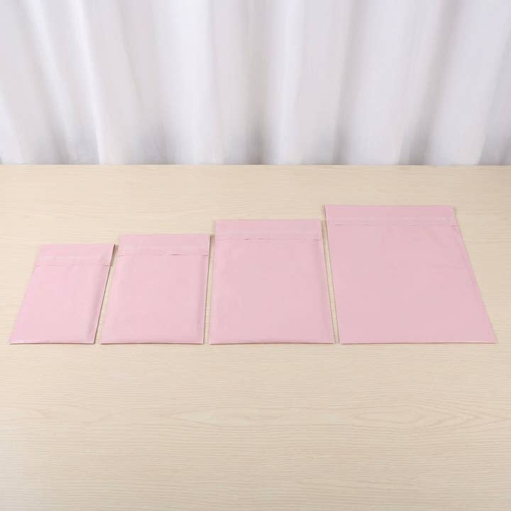 ByHome - Wholesale Envelopes - 100pcs, 4 sizes Light pink thickened poly mailing bag 3