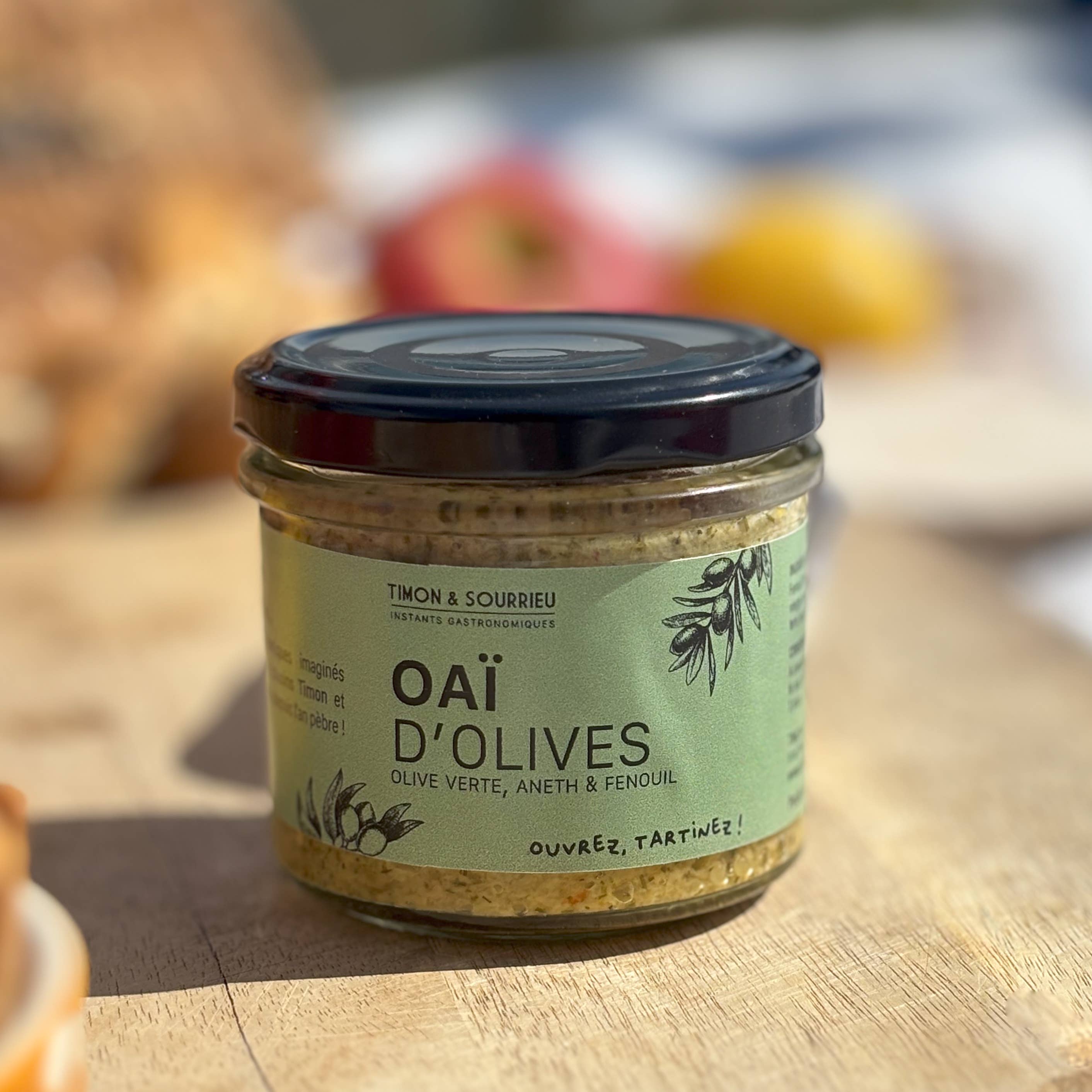 Timon et Sourrieu - Wholesale Tapenade - OAÏ D'OLIVES (olive tapenade, fennel, dill) 100 G2