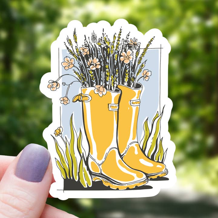 Cottagecore Boots Sticker - 3" for wholesale by Mimic Gaming Co