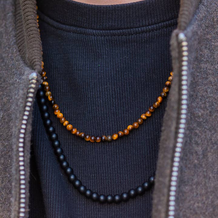 Ketting Rantai empat Tijgeroog (4mm), roestvrij staal voor wholesale door by julian