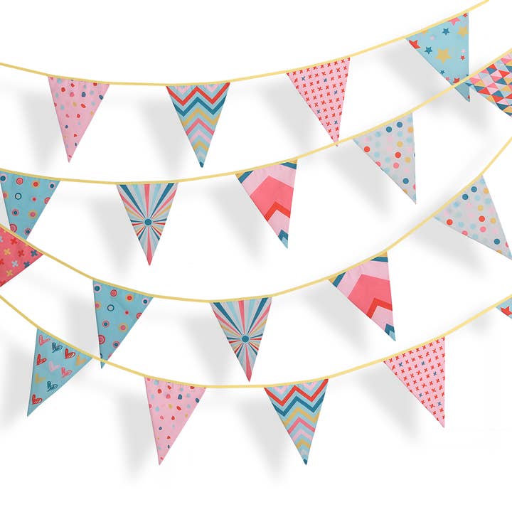 Guirlande en tissu - Flag Line - Guirlande de fête - XL - PARTY pour la vente par Mijn Eigen Slinger