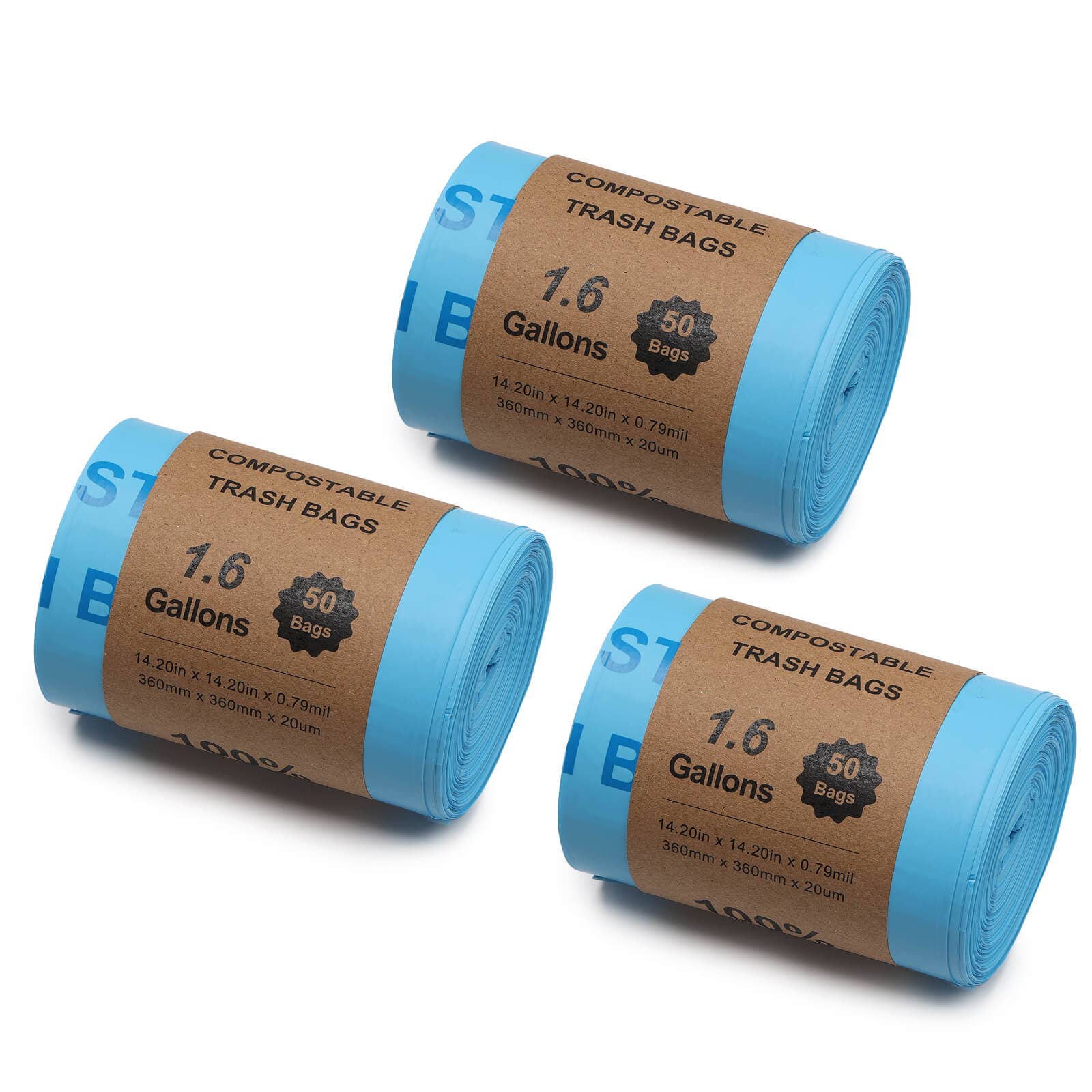 Airthereal - Wholesale Trashcan/Trash Bin - 1.6 Gallon Compostable Trash Bags1