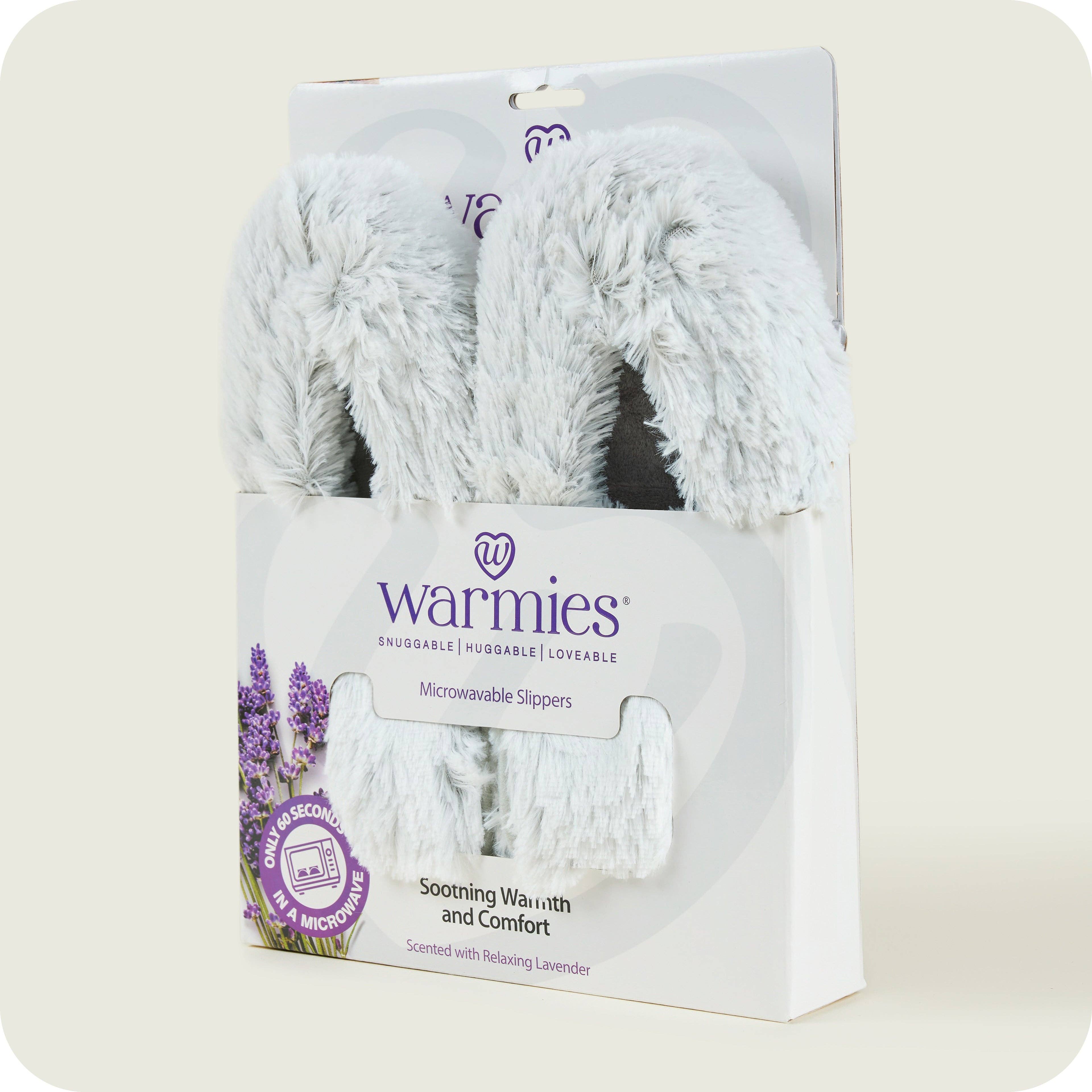 Warmies - Vente Chaussons – enfant - Pantoufles Warmies Marshmallow Grises6